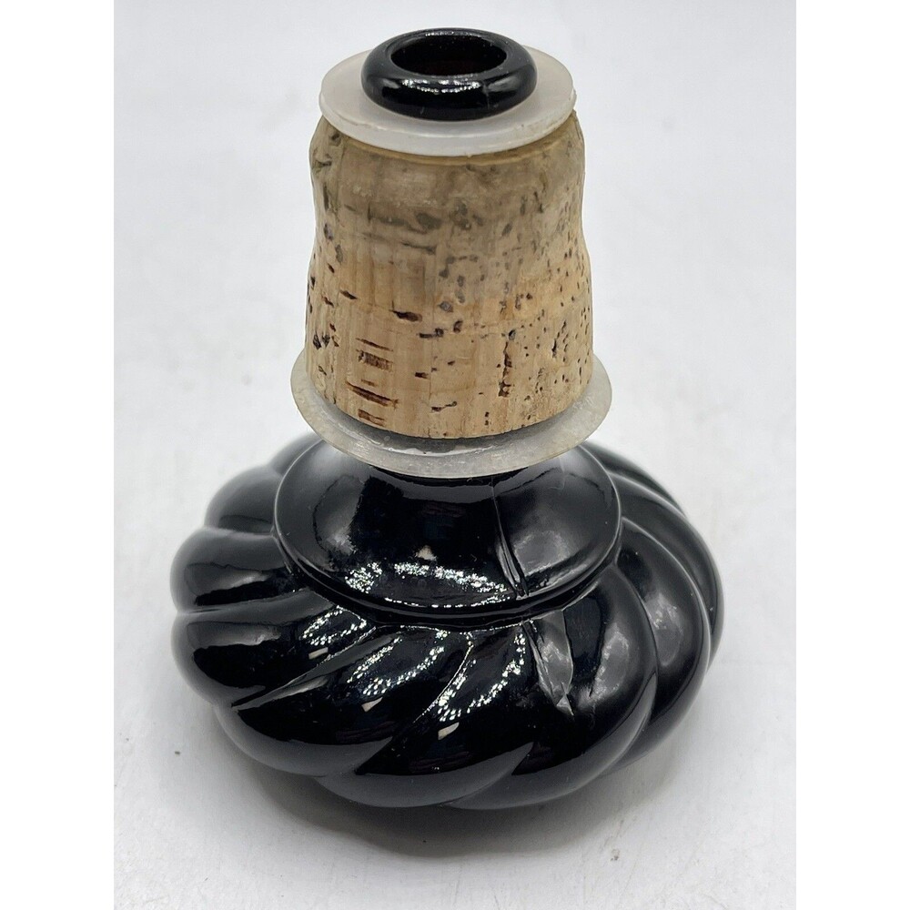Vintage 70s Black Glass Genie Jim Beam Liquor Bottle Kentucky w/ Stopper Empty - Picture 7 of 10